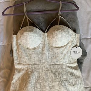 Misha collection white cocktail dress